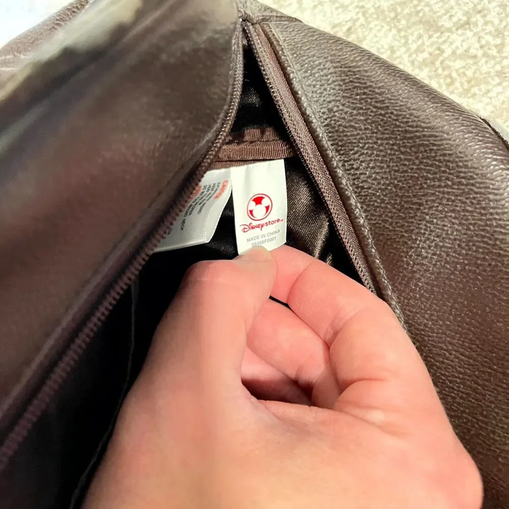 Disney Mickey Mouse Monogram Brown Satchel Handbag‎ Purse - Picture 4 of 6